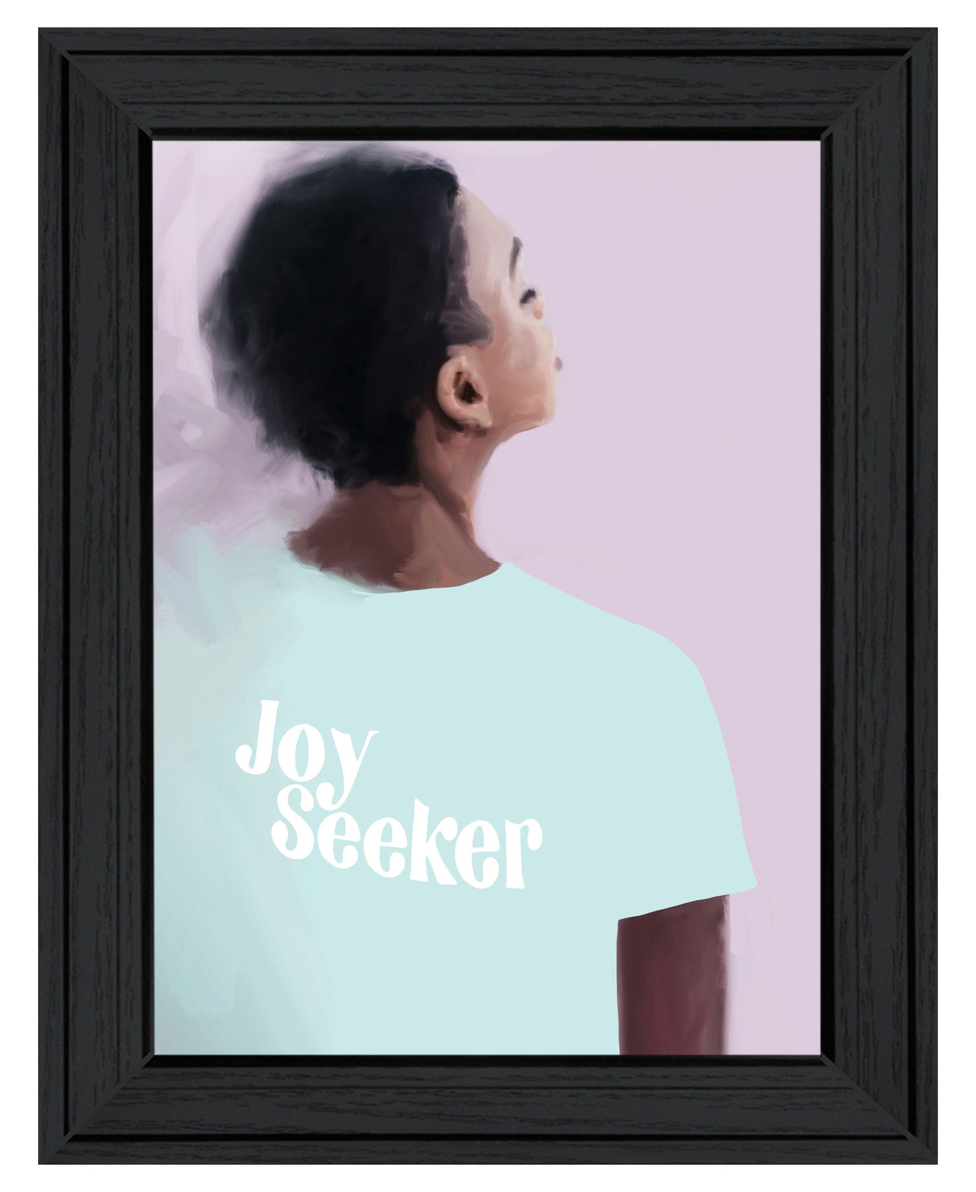 Joy Seeker Look for the Good Black Framed Print Wall Art