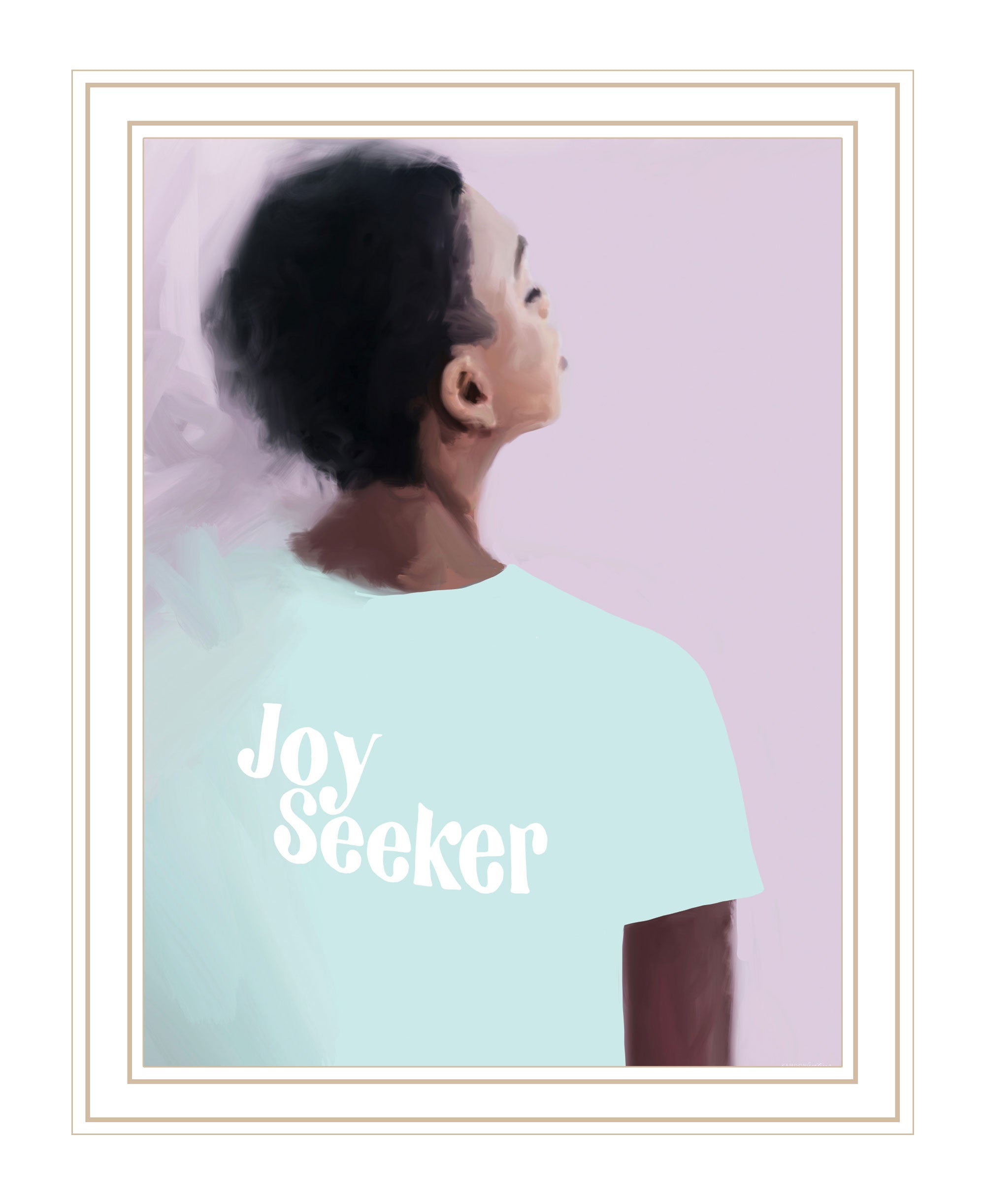 Joy Seeker Look for the Good White Framed Print Wall Art