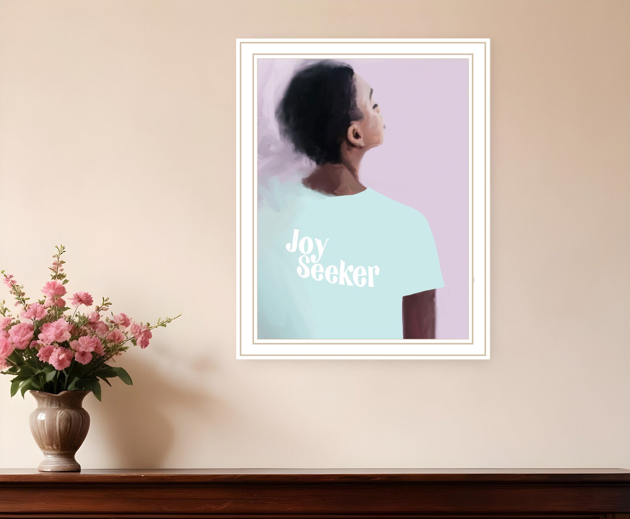 Joy Seeker Look for the Good White Framed Print Wall Art