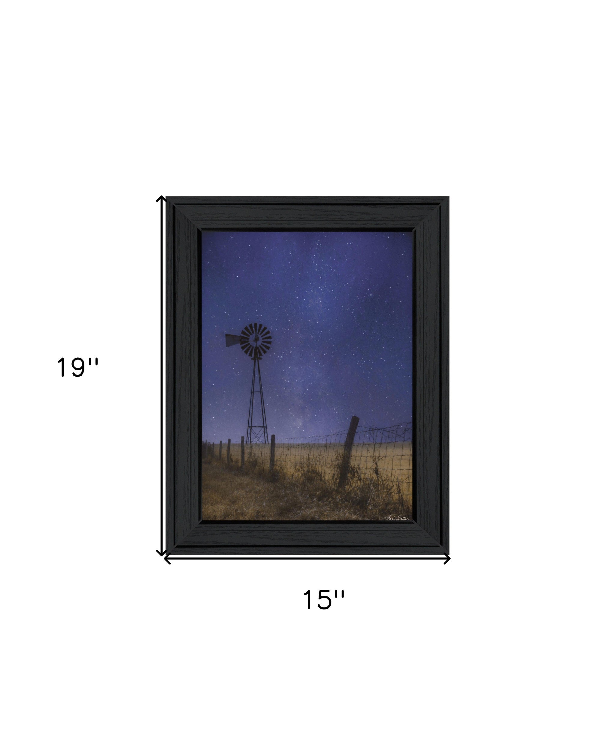 Starlit Night Black Framed Print Wall Art