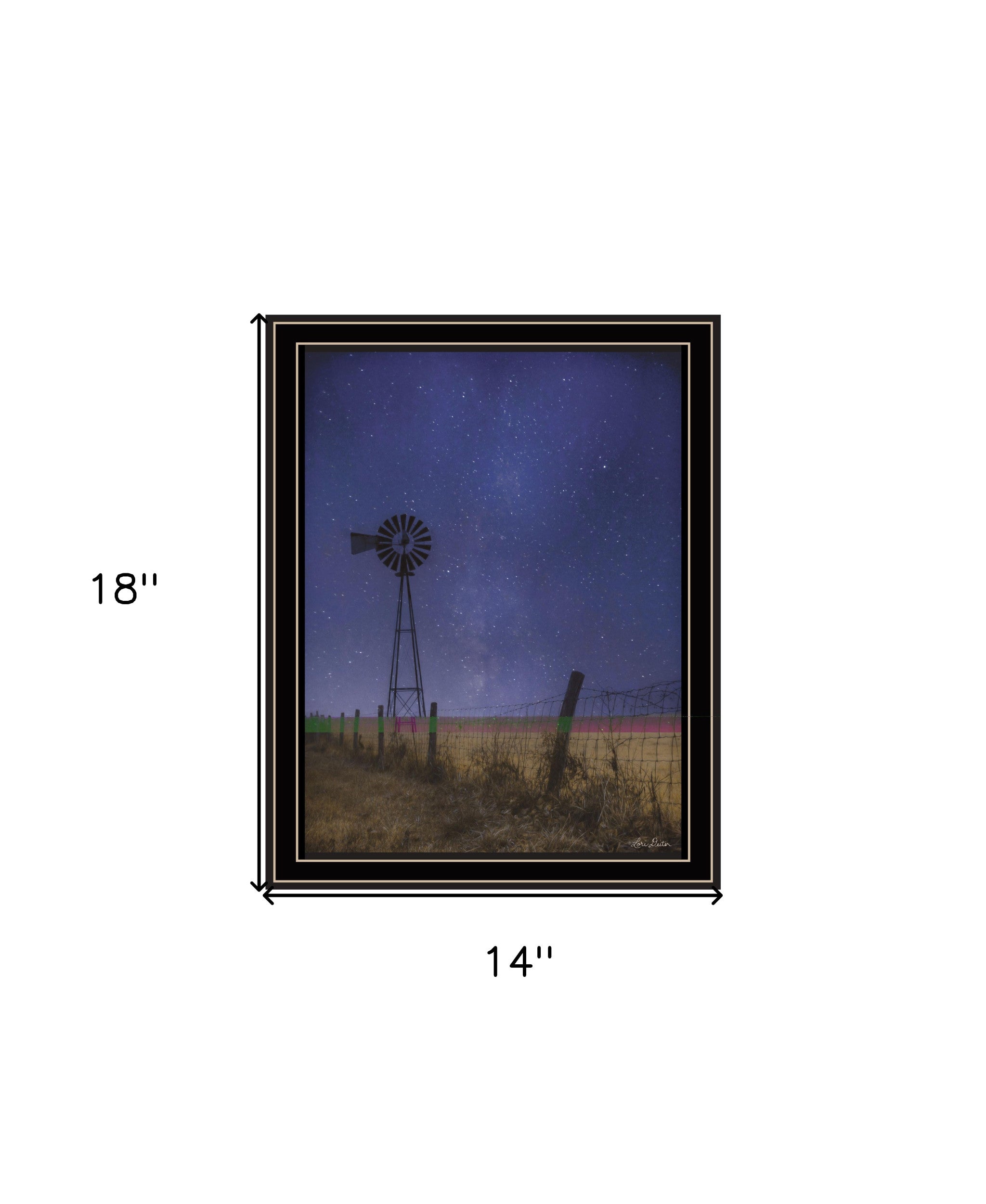 Starlit Night Black Framed Print Wall Art