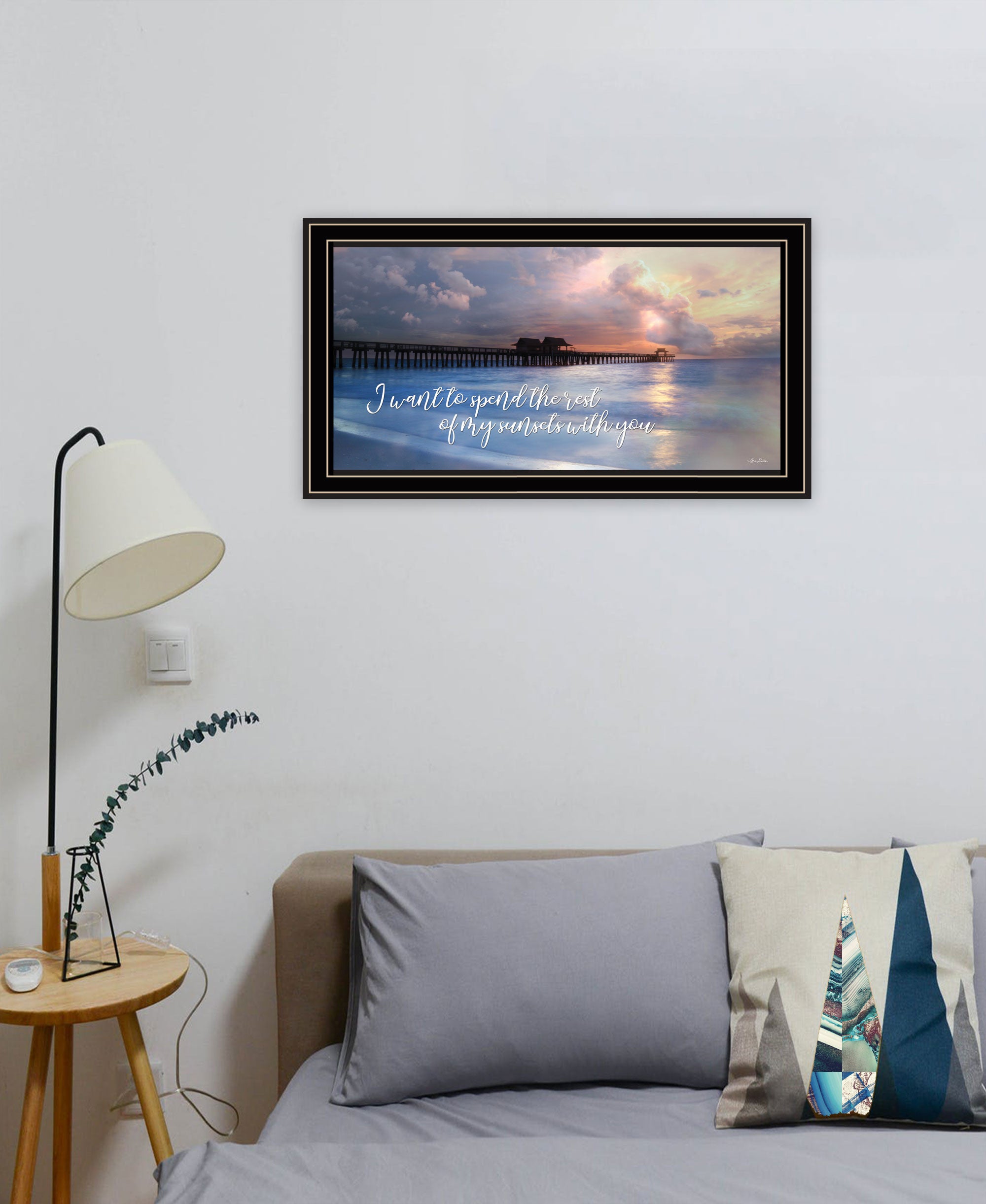 Rest of My Sunsets Black Framed Print Wall Art