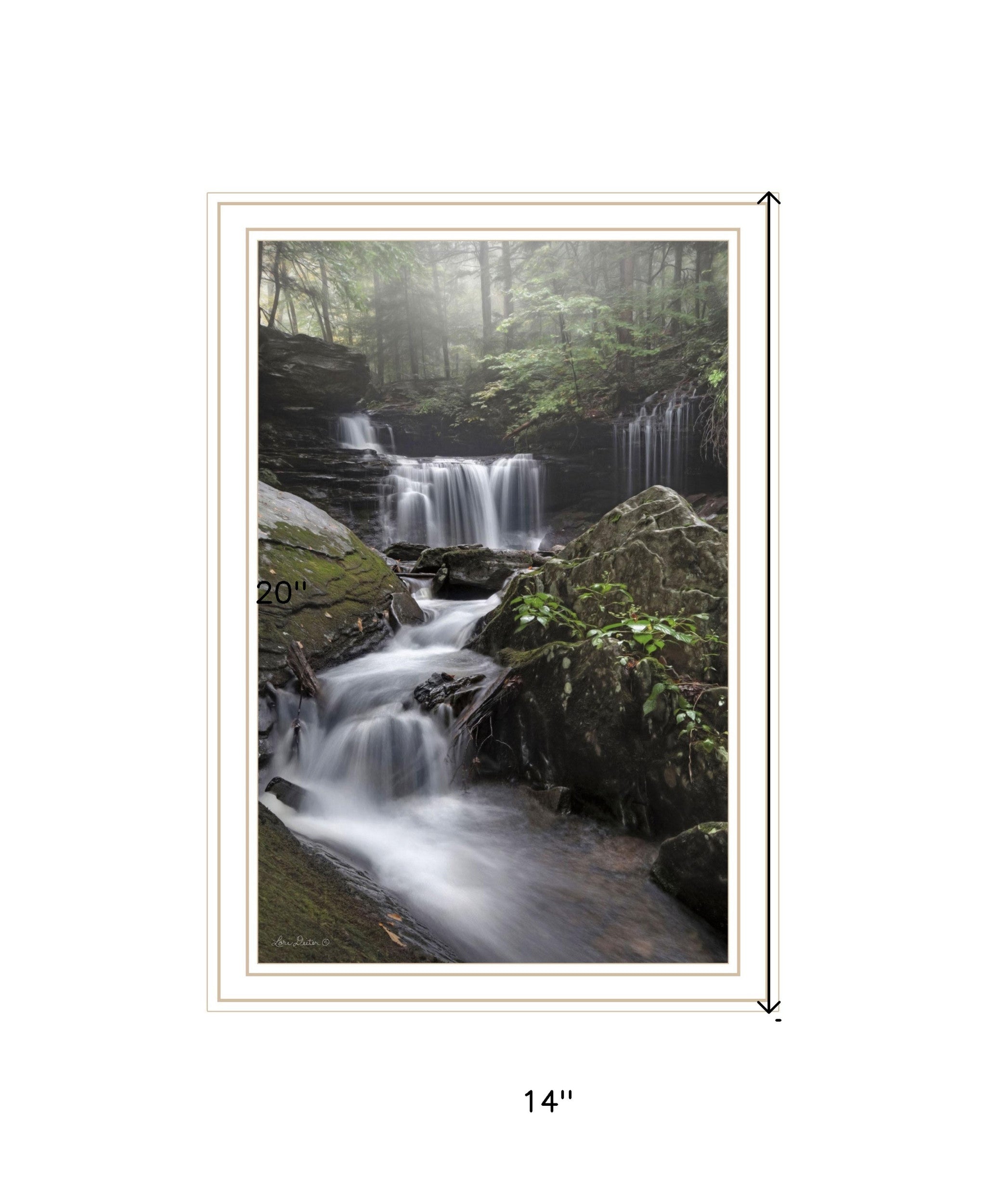 Ricketts Waterfall Black Framed Print Wall Art