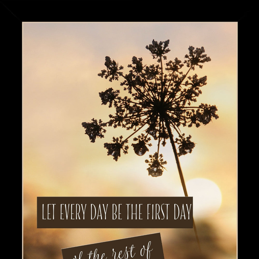 The First Day Black Framed Print Wall Art