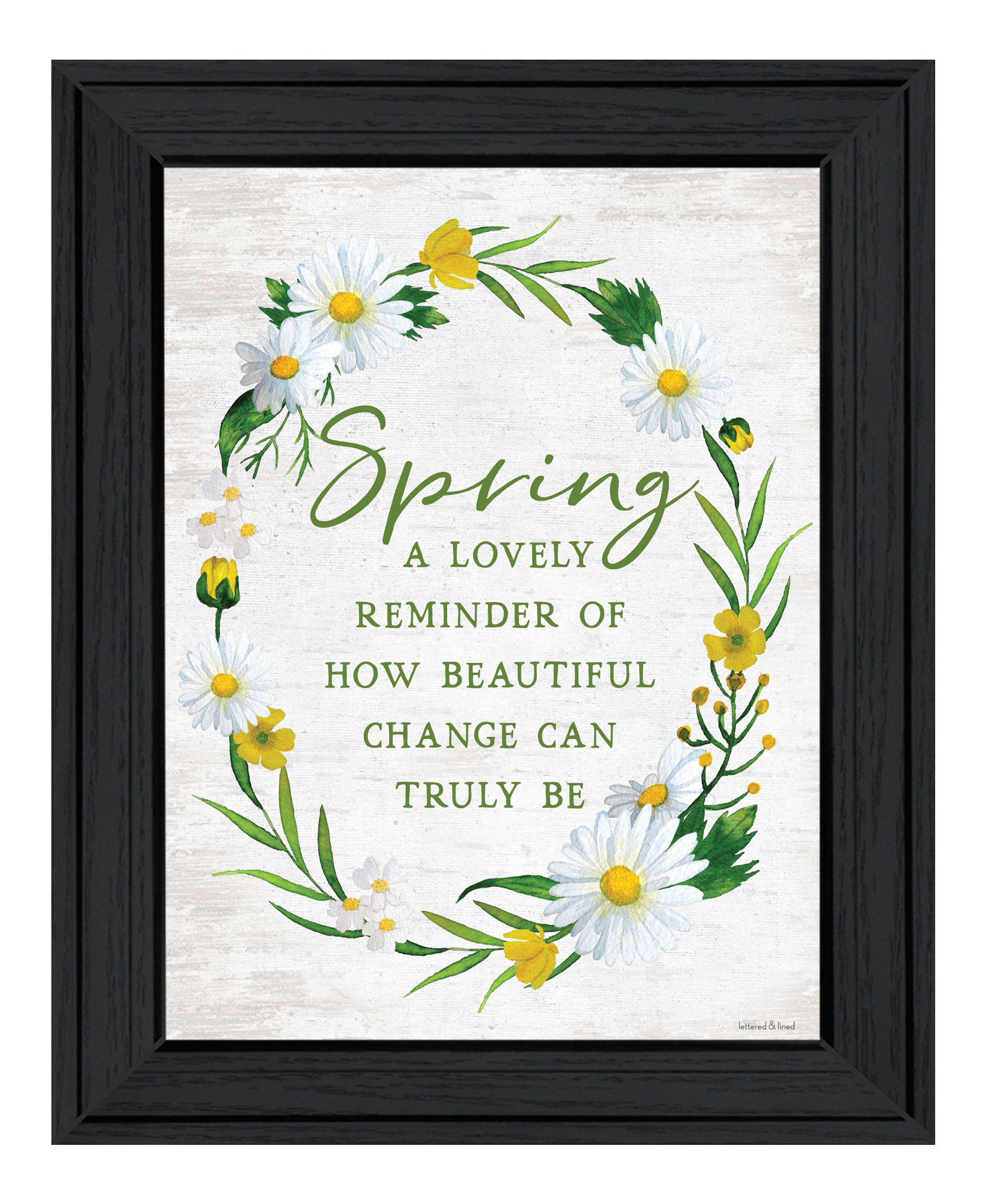 Spring Reminder Black Framed Print Wall Art