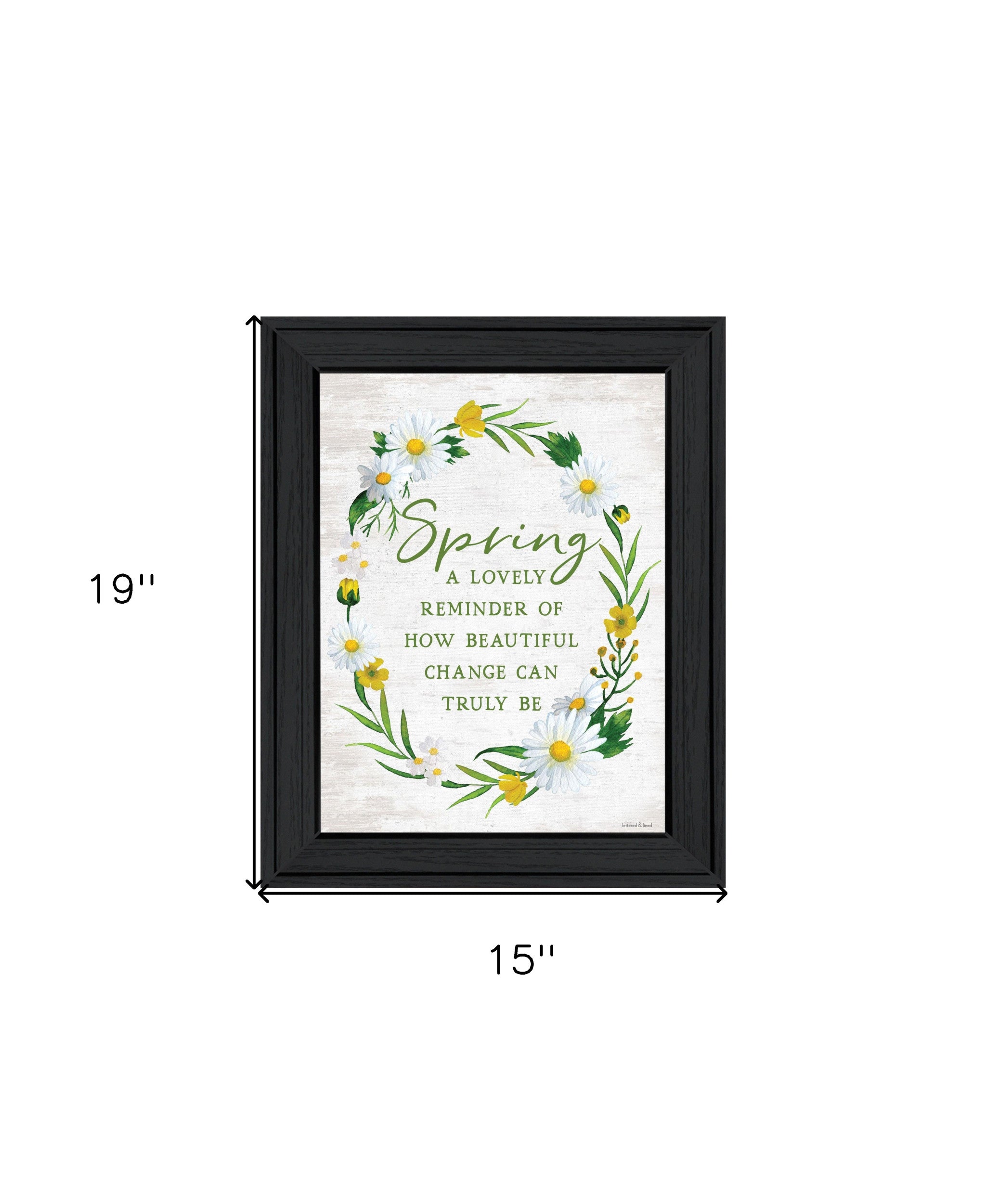 Spring Reminder Black Framed Print Wall Art