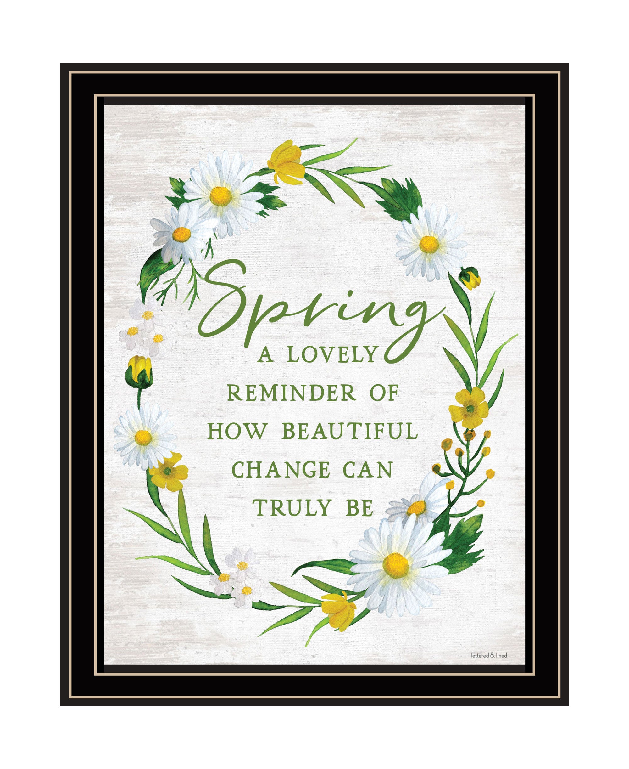 Spring Reminder Black Framed Print Wall Art