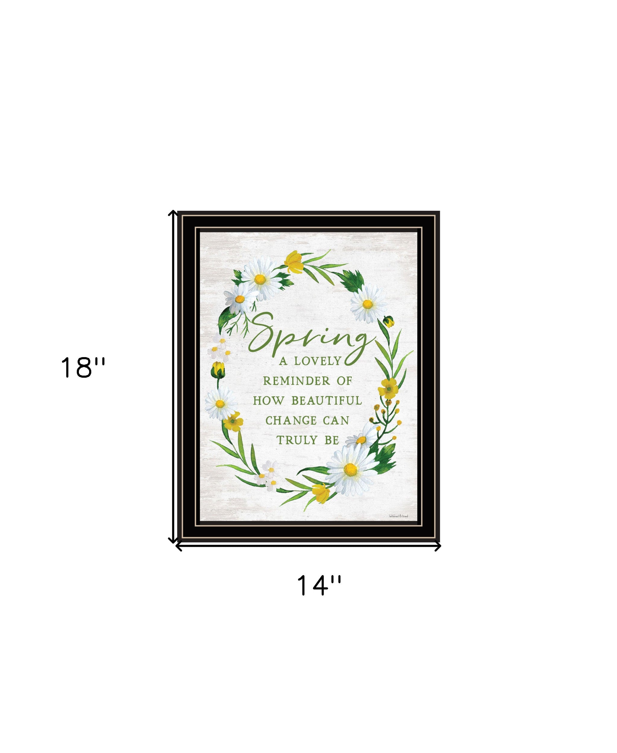 Spring Reminder Black Framed Print Wall Art