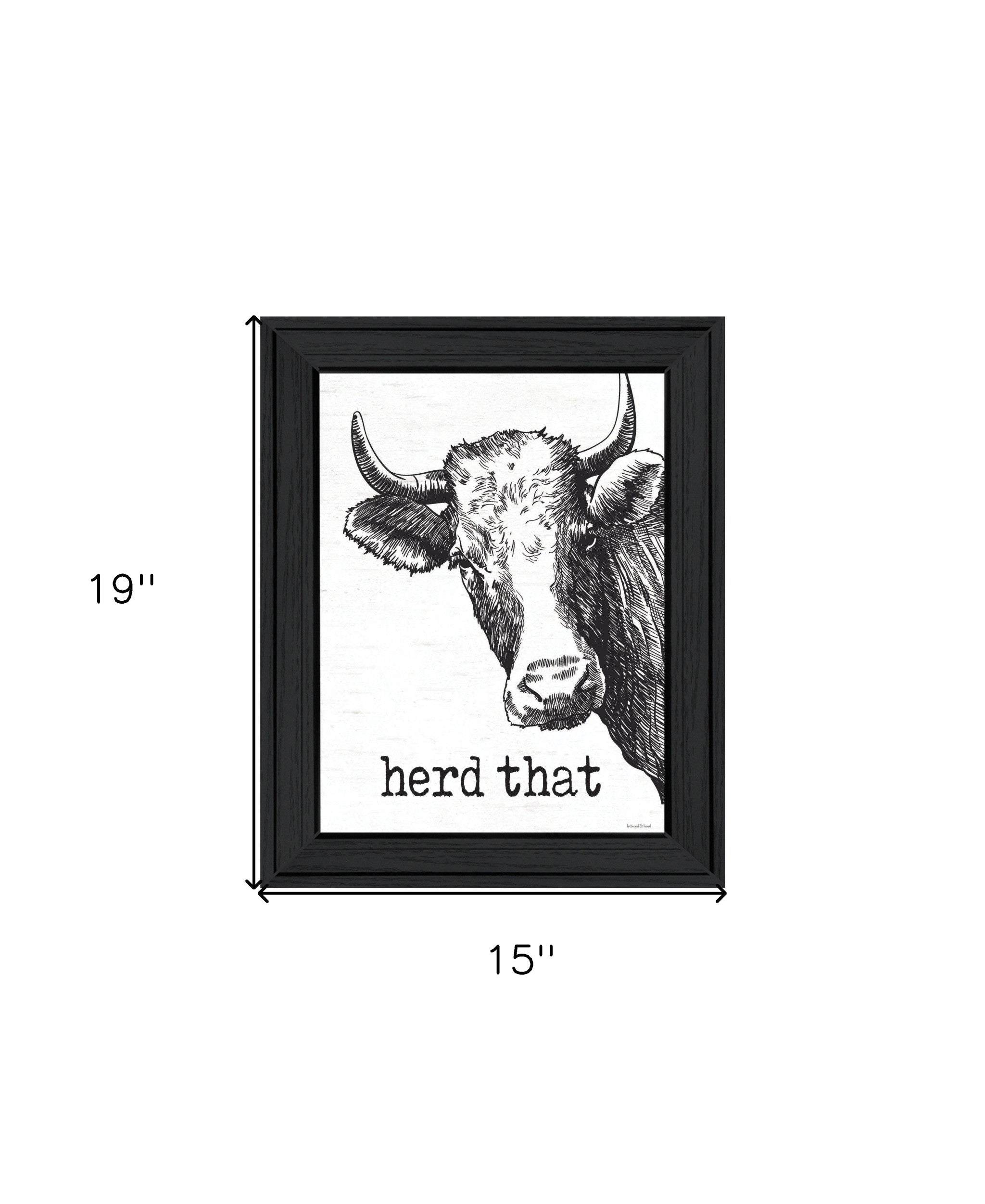 Herd That Black Framed Print Bathroom Wall Art