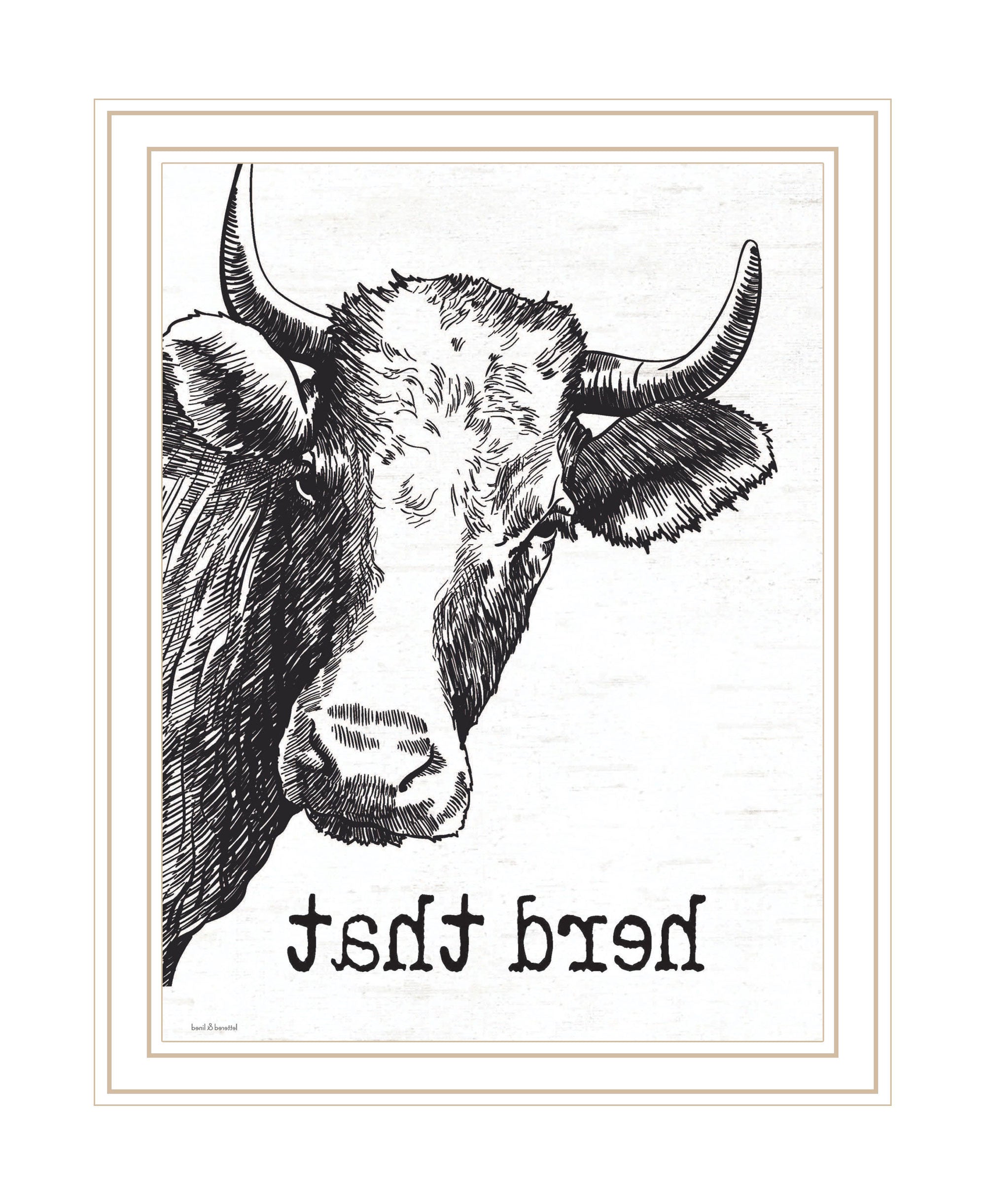 Herd That Black Framed Print Bathroom Wall Art