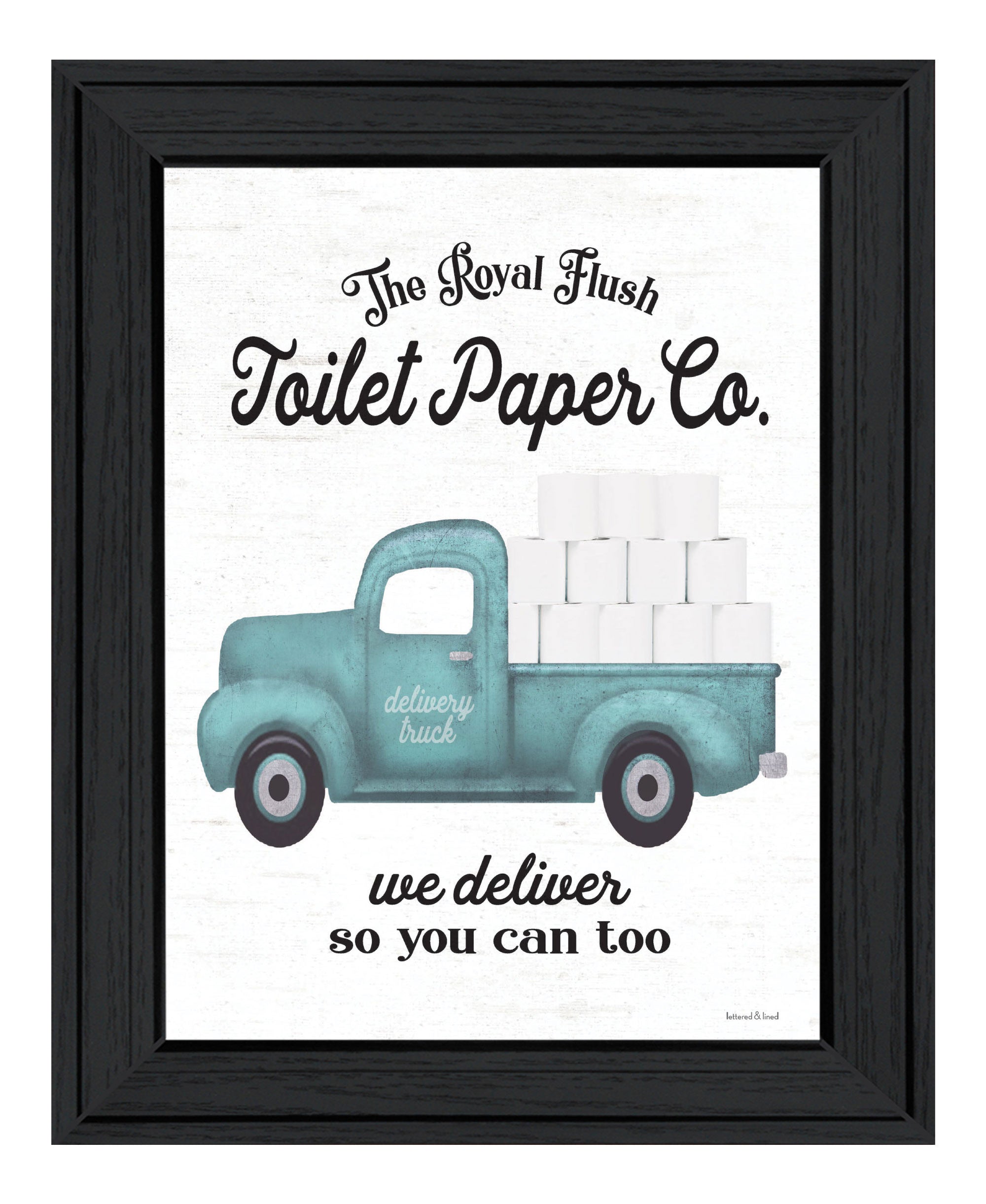 Toilet Paper Co Black Framed Print Bathroom Wall Art