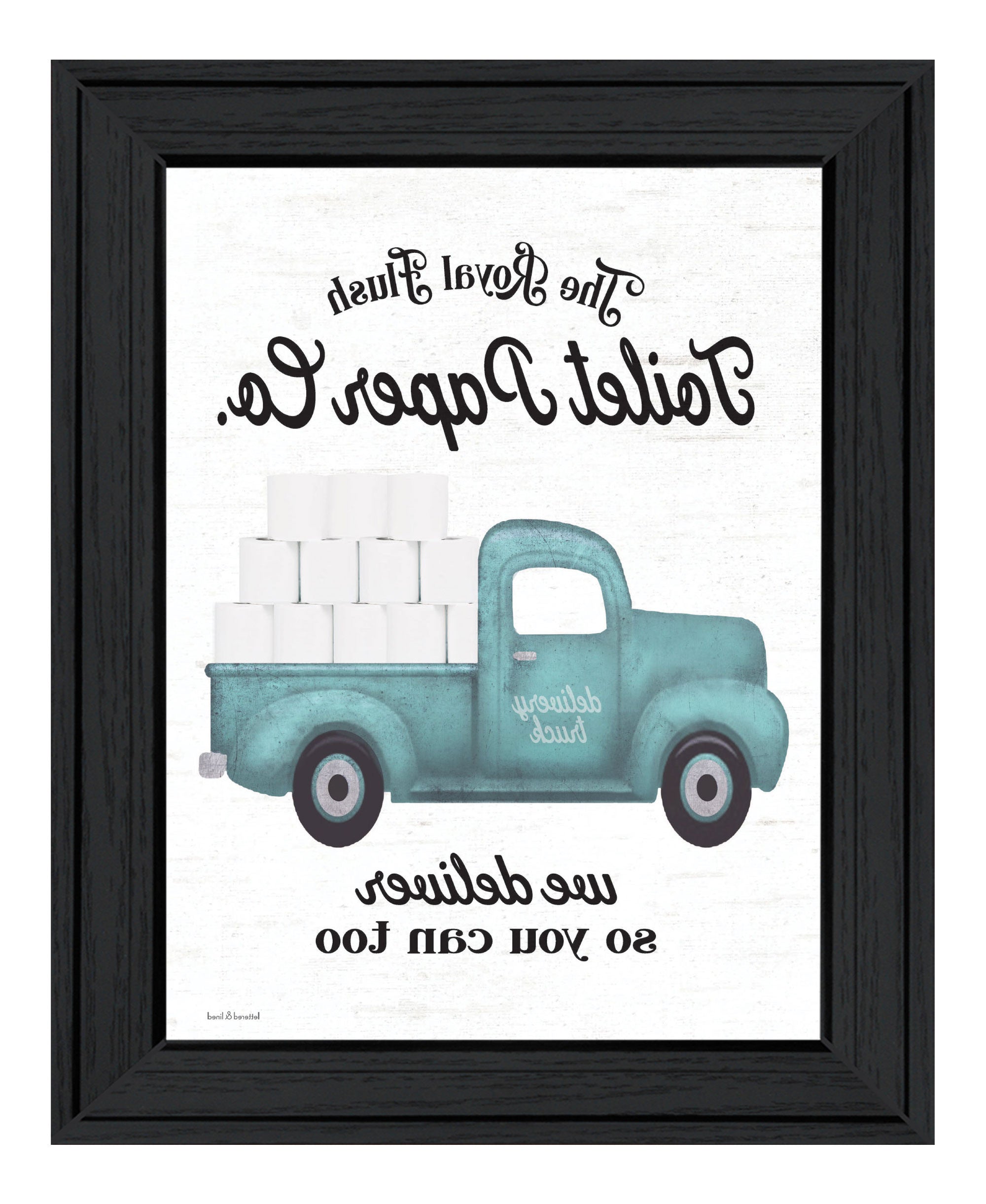 Toilet Paper Co Black Framed Print Bathroom Wall Art