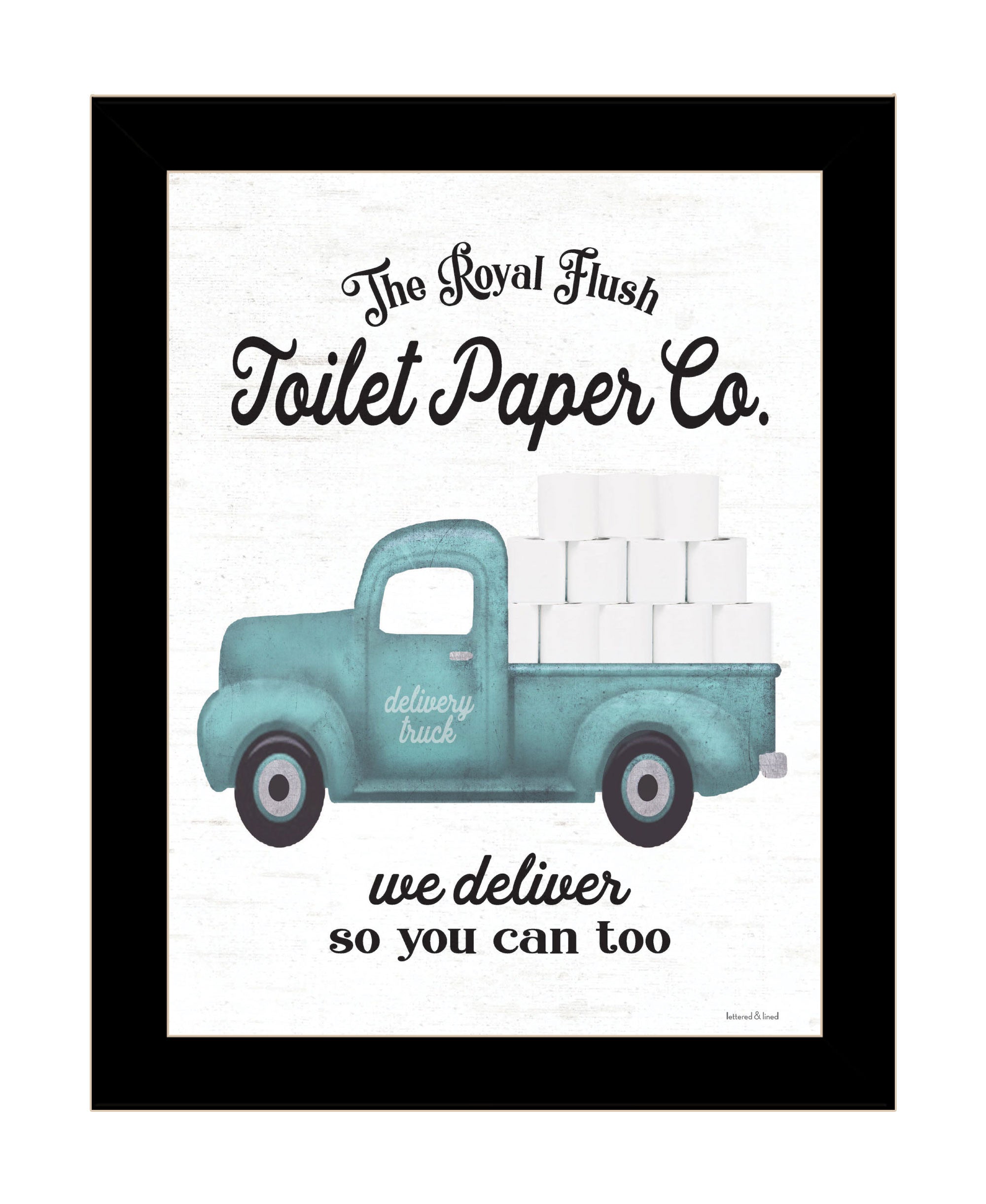 Toilet Paper Co Black Framed Print Bathroom Wall Art