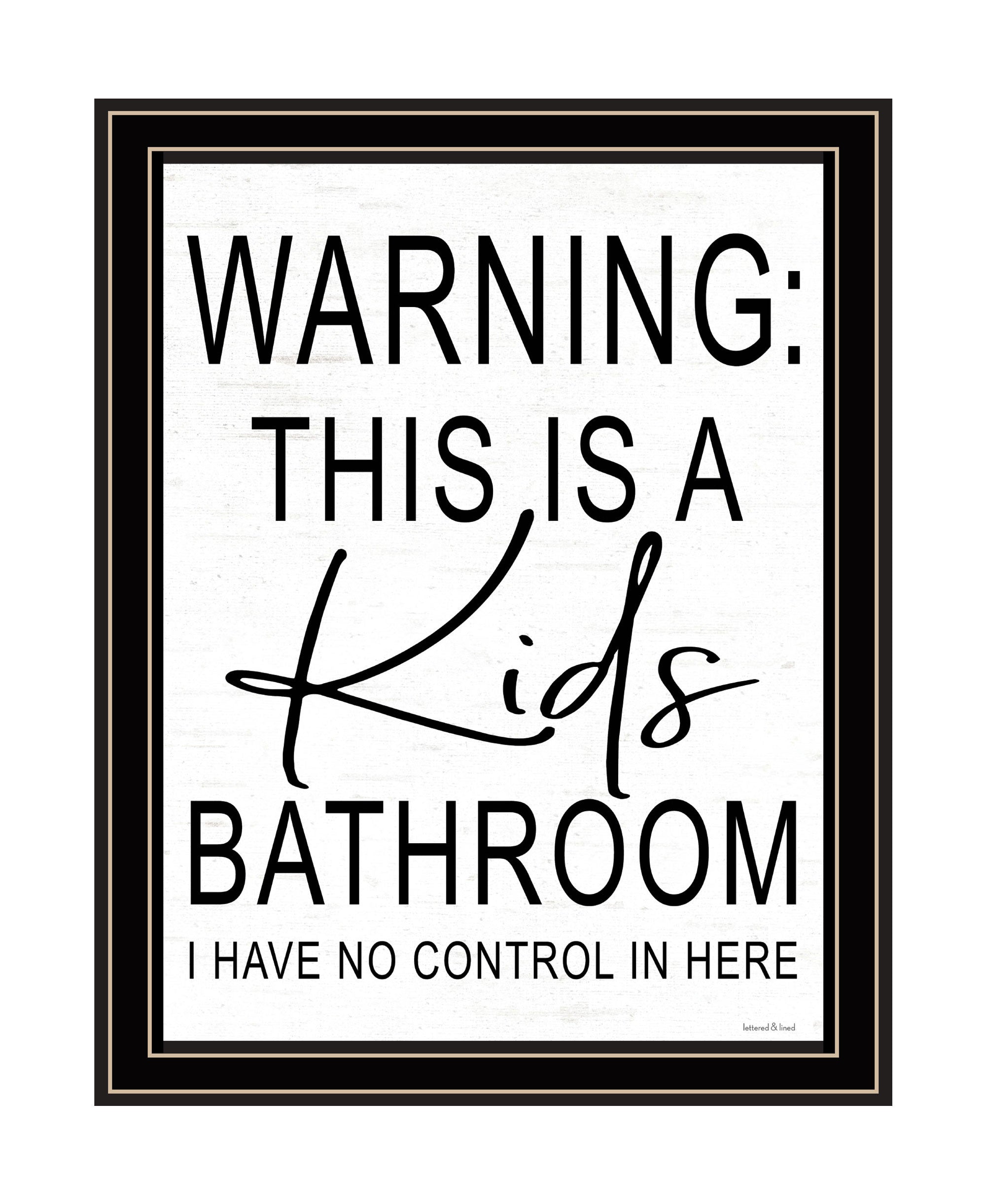 Kids Bathroom Black Framed Print Bathroom Wall Art