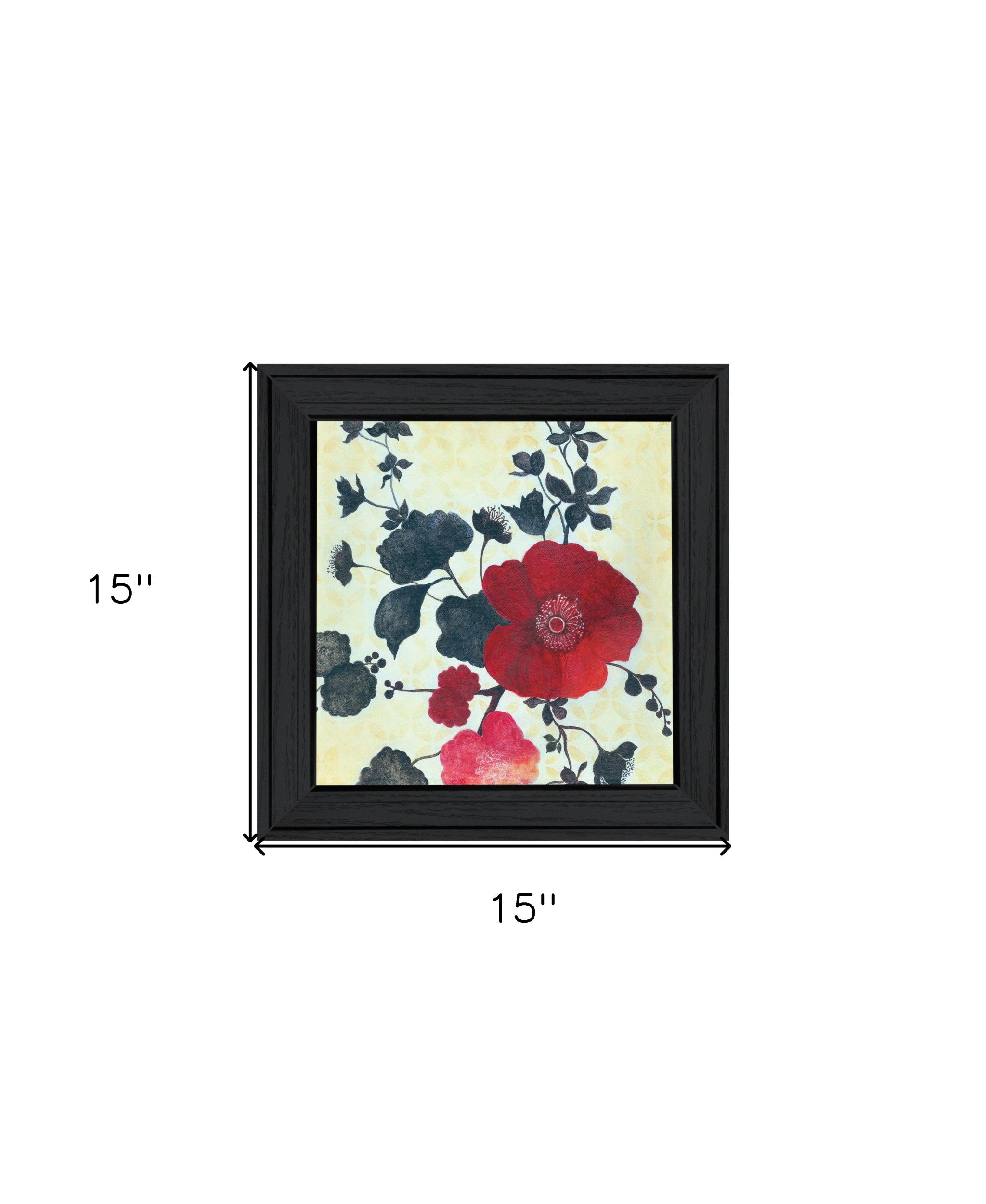 Japanese Blossoms Black Framed Print Wall Art