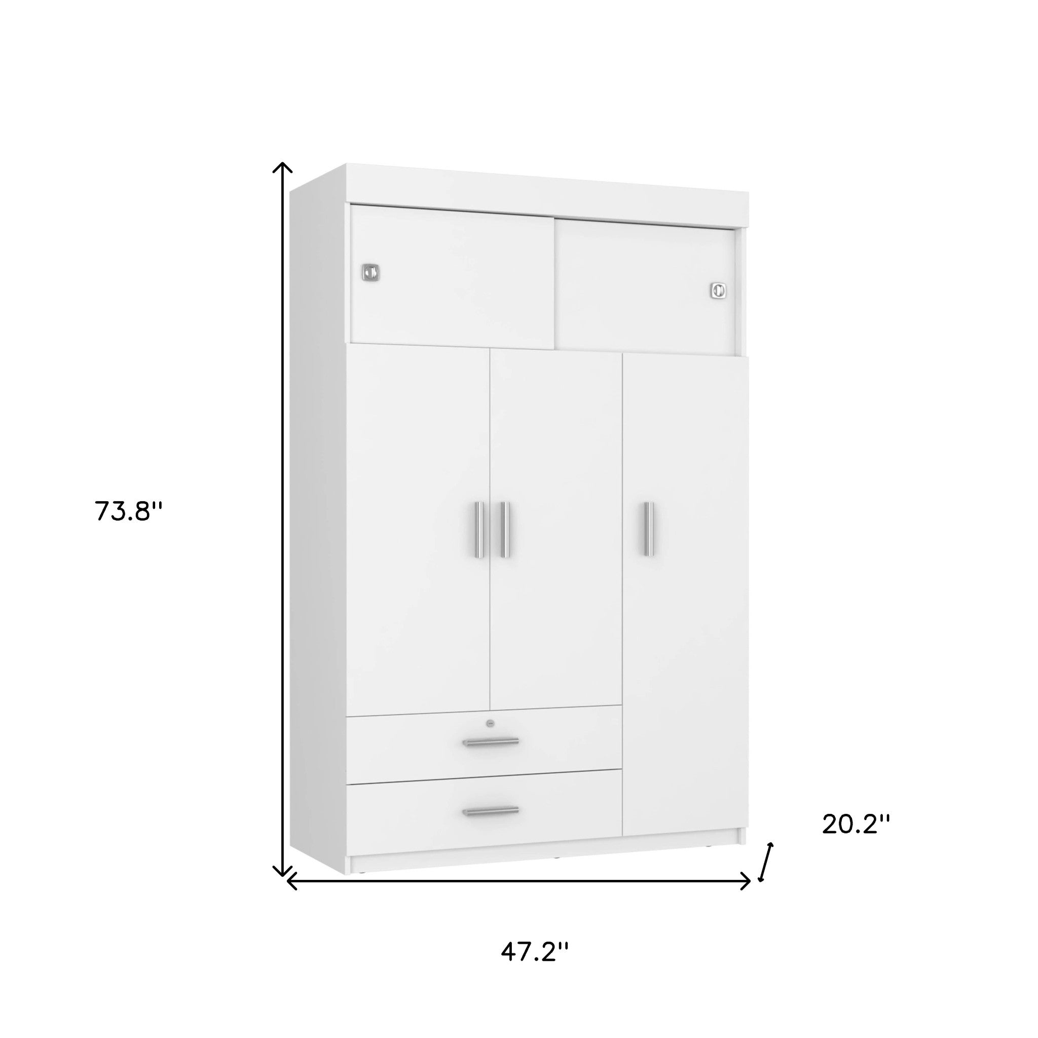 Two Piece White and Natural Bedroom Set