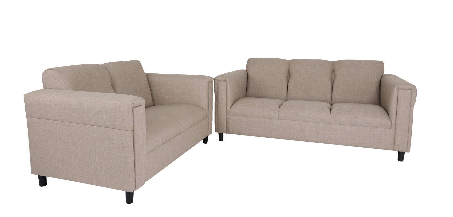 Two Piece Deep Taupe Five Person Seating Set