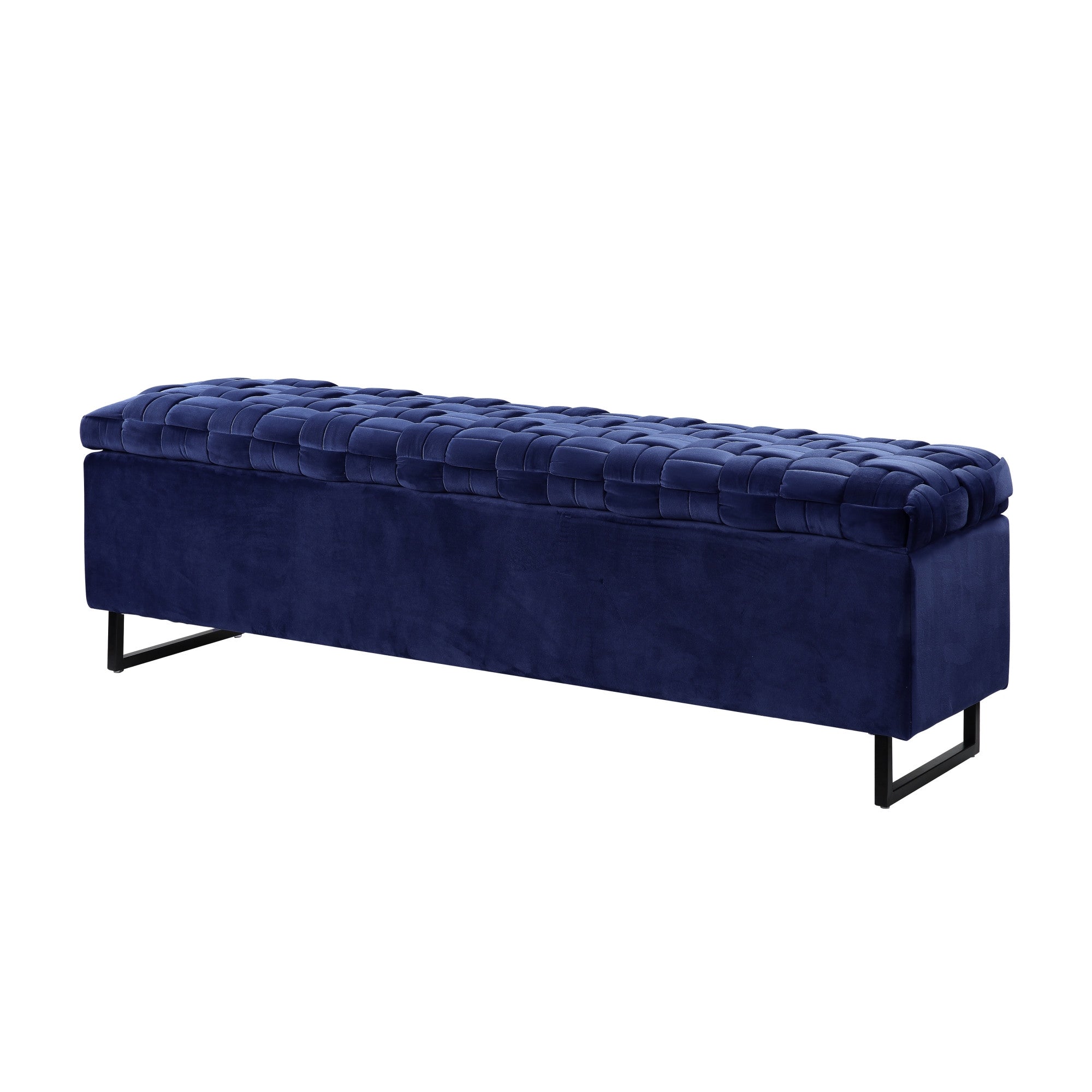 16" Fuchsia Upholstered Velvet Bench with Flip top