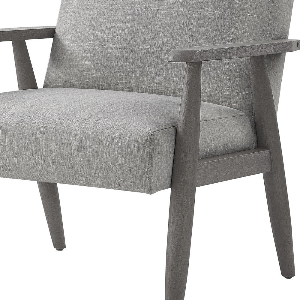 30" Gray Linen Arm Chair