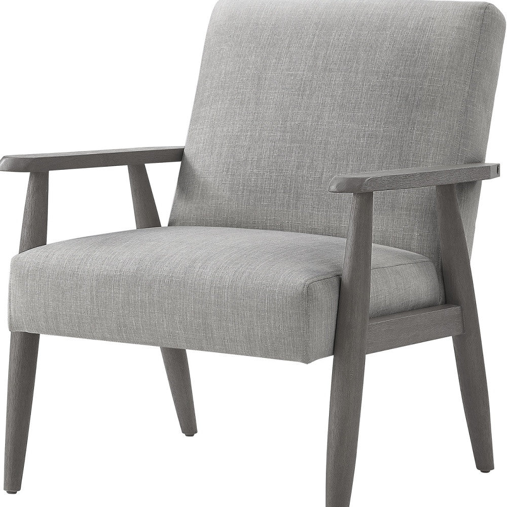 30" Gray Linen Arm Chair