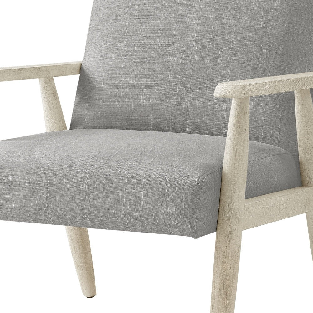 30" Gray Linen Arm Chair