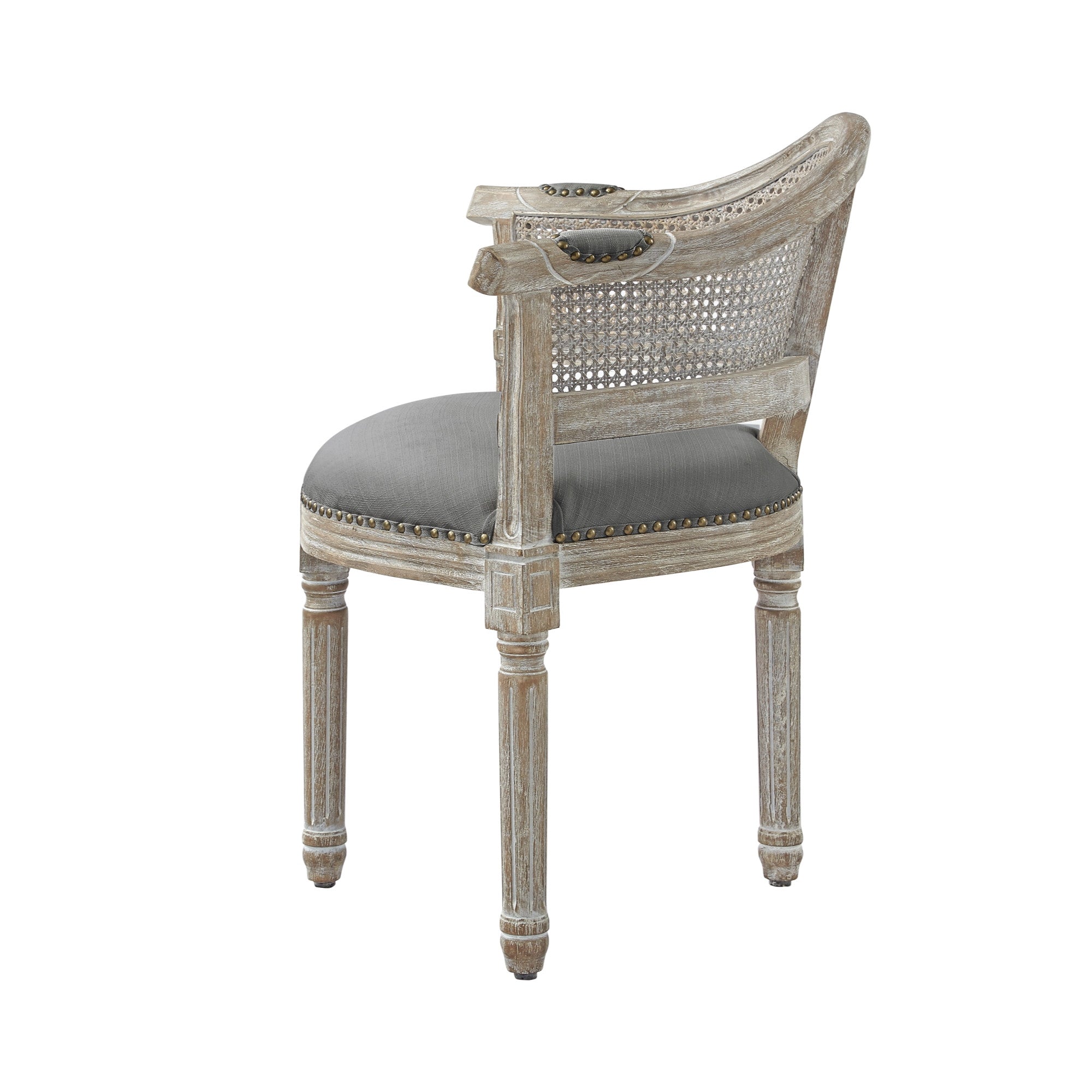 24" Beige Linen Arm Chair