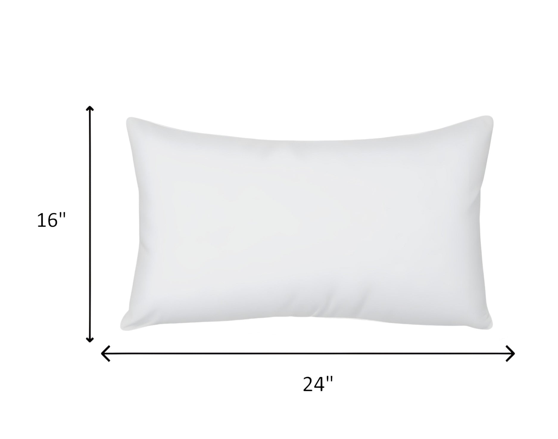 16" X 24" White Throw Pillow Insert