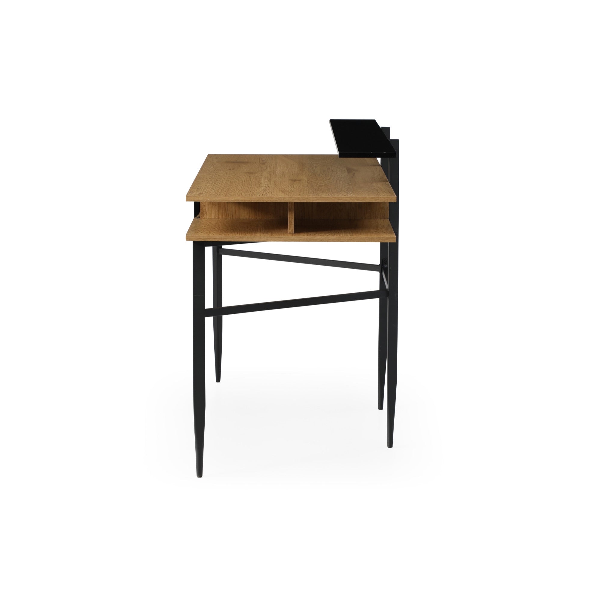 43" Gray and Black Writing Desk