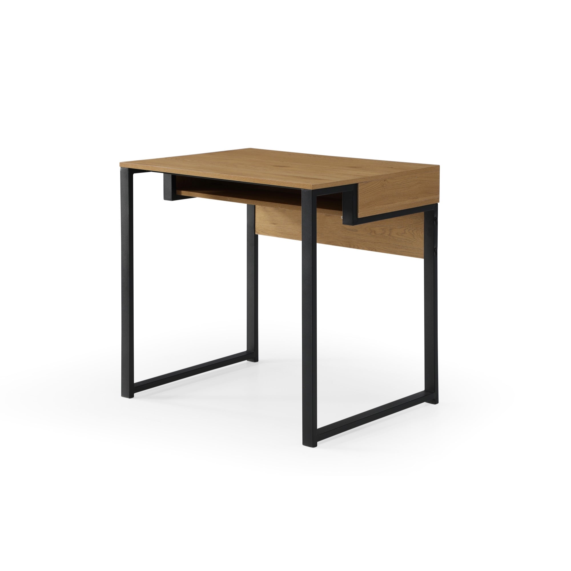 32" Natural and Black Writing Desk