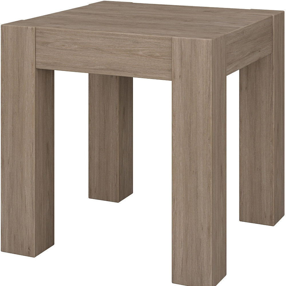 22" Gray Wood Square End Table