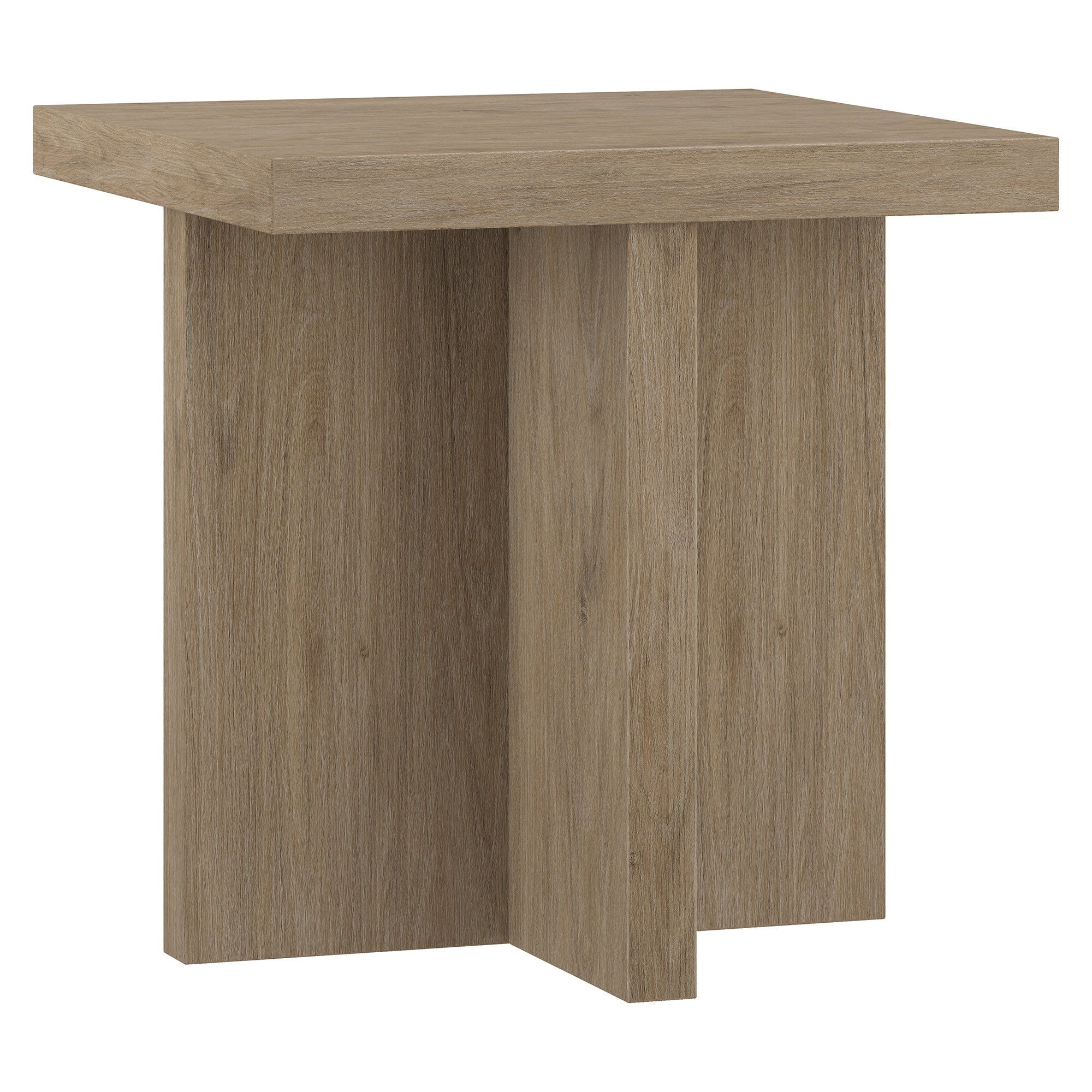 22" Gray Wood Square End Table