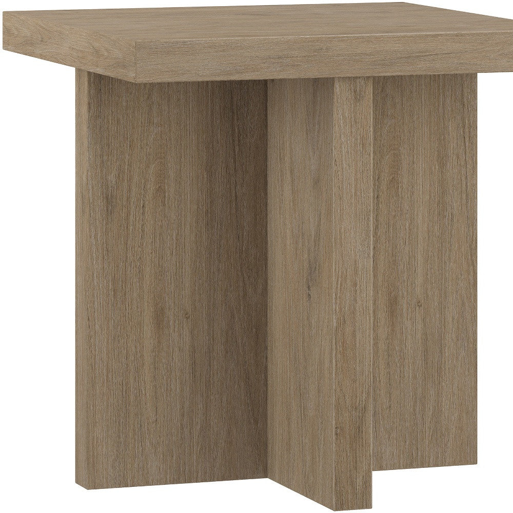 22" Gray Wood Square End Table