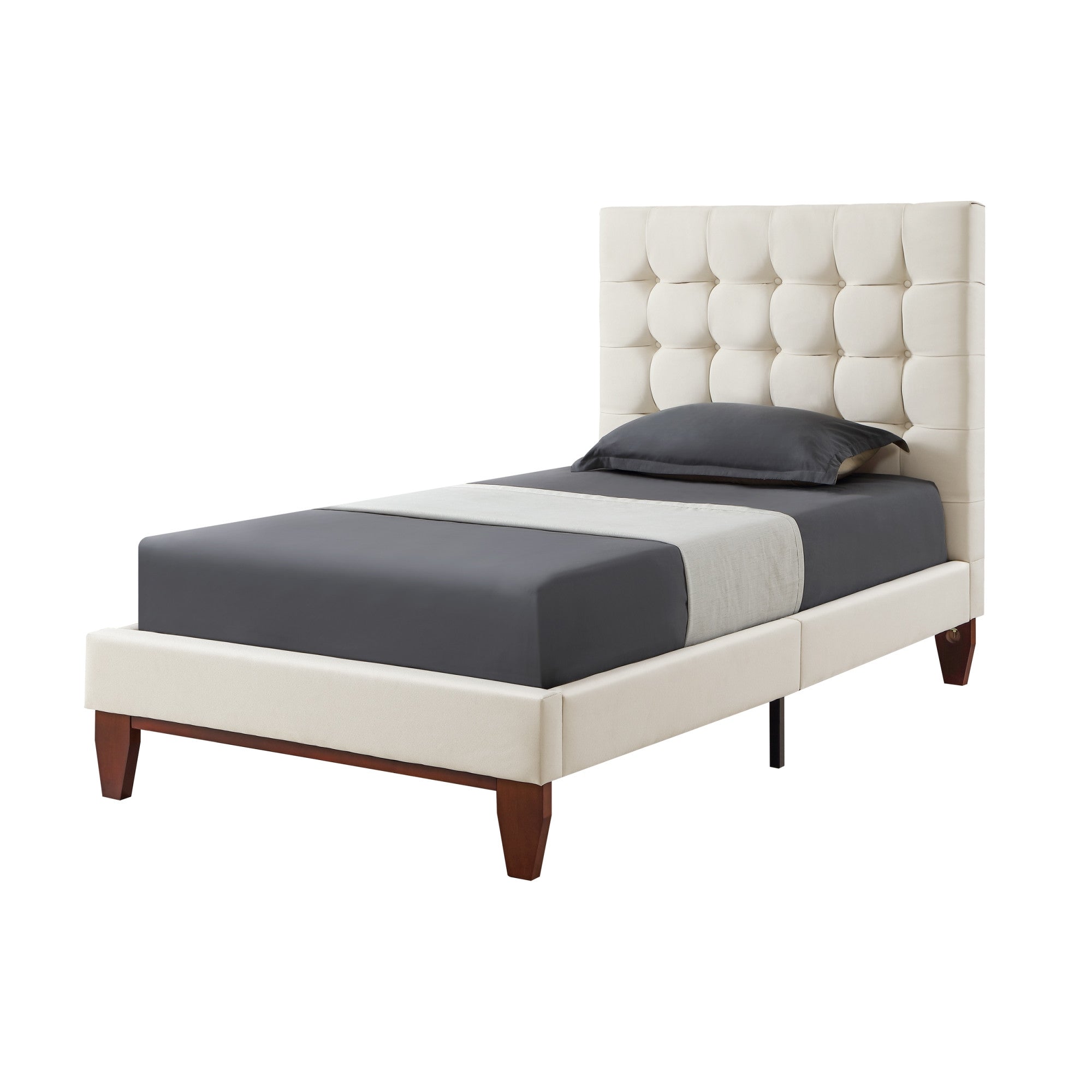 Blush Solid Wood Queen Tufted Upholstered Velvet Bed