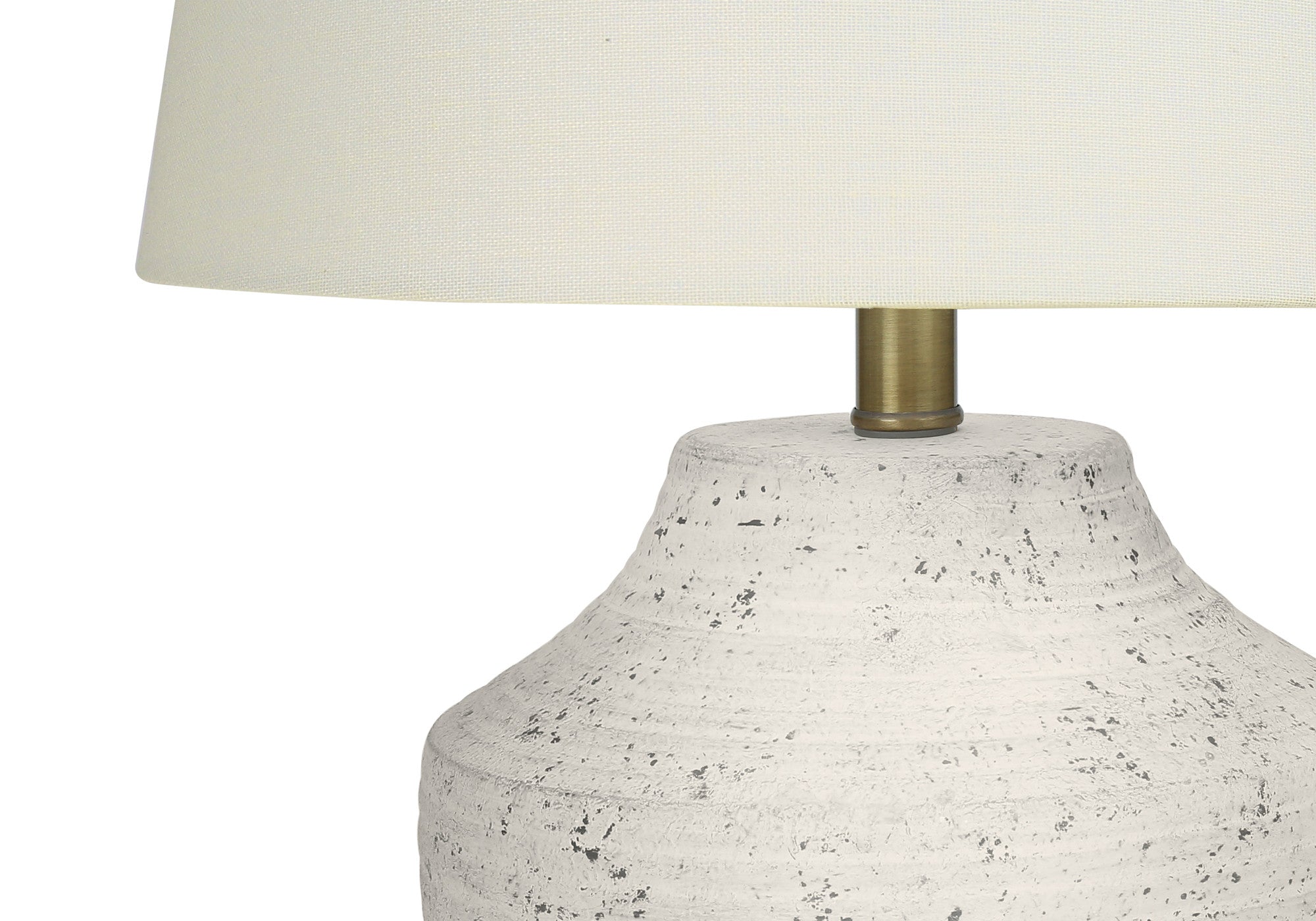 20" Cream Concrete Urn Table Lamp With Cream Empire Shade