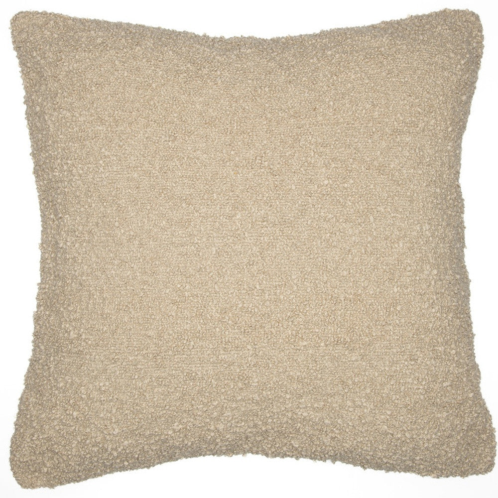 20" Ivory Throw Pillow With Shag