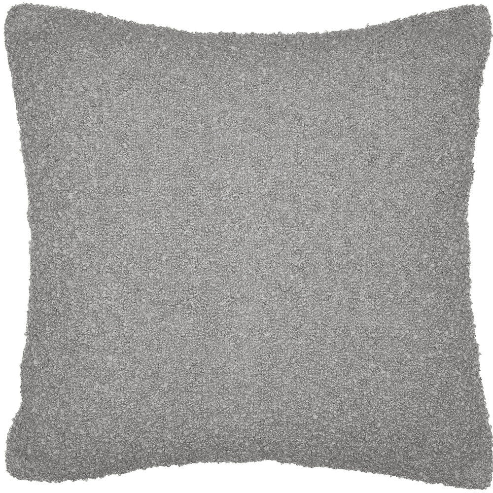 20" Ivory Throw Pillow With Shag