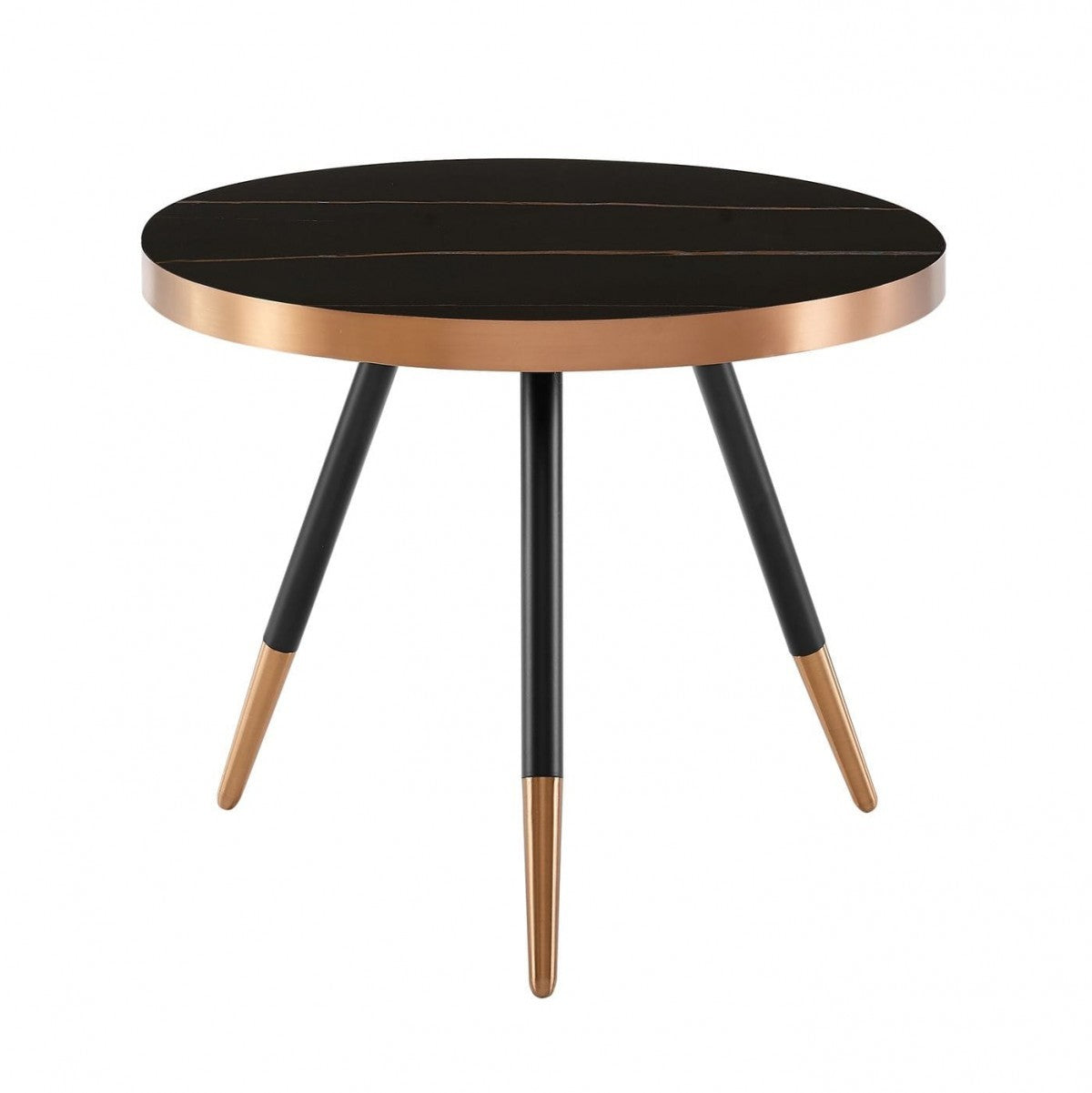 Modern Small Black and Gold Ceramic Coffee Table