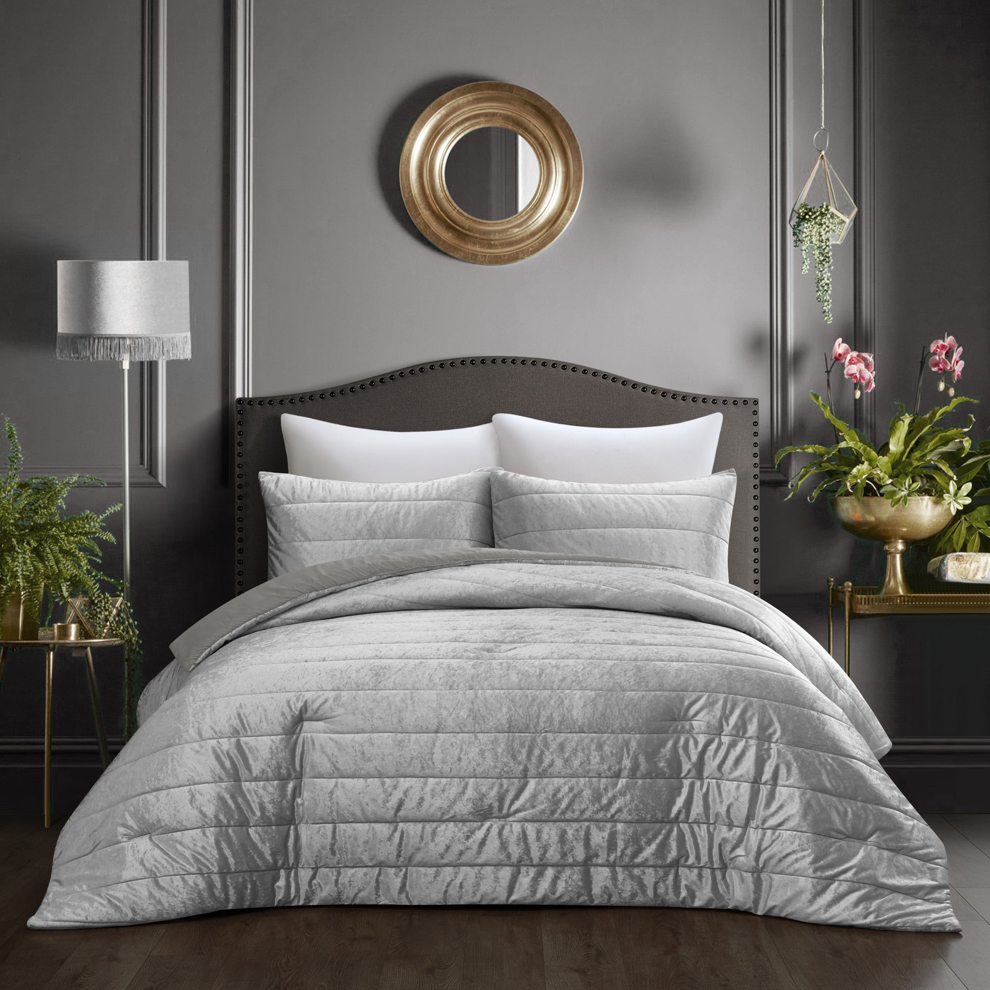 Blush King Polyester 180 Thread Count Washable Down Comforter Set